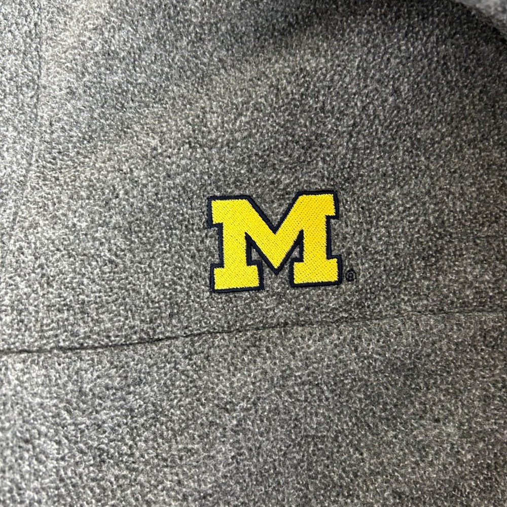 Michigan Wolverines Columbia Fleece Pullover Mens Small Grey PFG Snap - Picture 3 of 13
